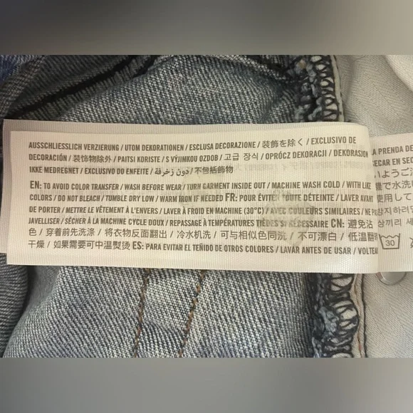 Abercrombie Fitch The Dad High Rise Curve Denim Blue Jeans Size 27 - Picture 7 of 8